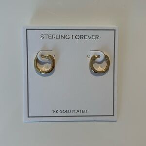 NEW 14k Gold Plates Mini Hoops